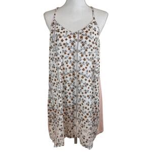 Jasmine & Ginger Floral Racerback Tunic Top/Nightgown Size Large